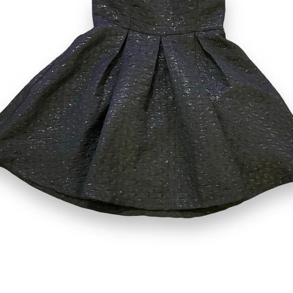 ASTR Formal Cocktail Strapless Dress Size Large Textured Black/Silver Homecoming - Picture 5 of 9